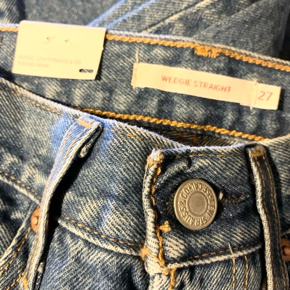 Levi's Premium Wedgie Straight Jeans Size 27 - Picture 10 of 12